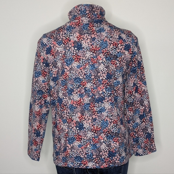 Joules Fairdale pink blue ditsy floral 1/3 zip pullover sweatshirt 6 - Picture 6 of 10